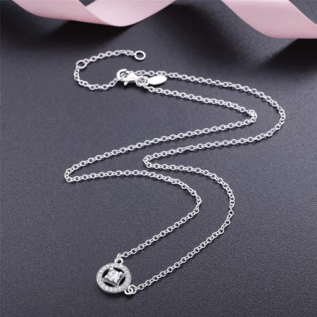 PANDORA Vintage Allure, Clear CZ Pendant Necklace - 590523CZ-45