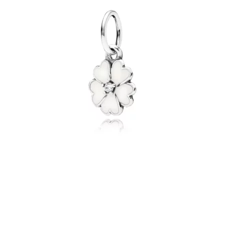 PANDORA White Primrose Flower Pendant - 390365EN12