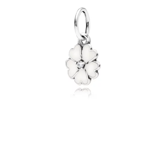 PANDORA White Primrose Flower Pendant - 390365EN12