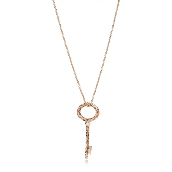 Regal Key Necklace, PANDORA Rose™ - 387676-90