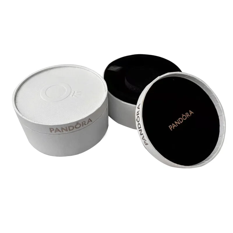 (image for) Pandora White Circle Faux Leather Travel Box - PG_003 - View 2
