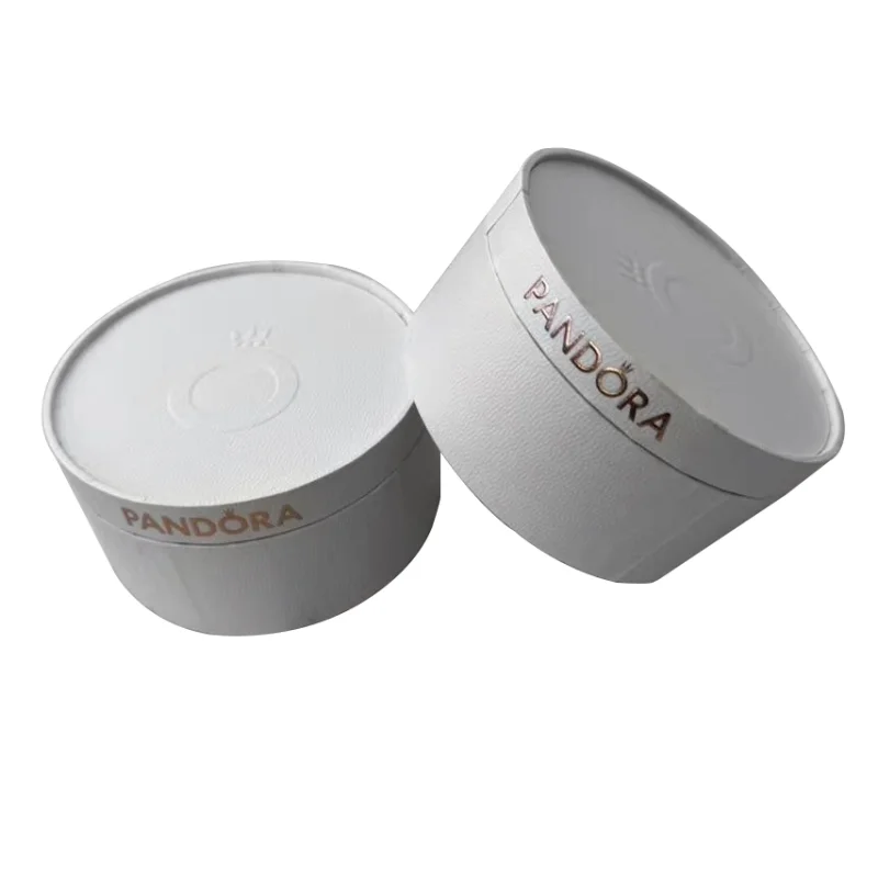 (image for) Pandora White Circle Faux Leather Travel Box - PG_003 - View 3