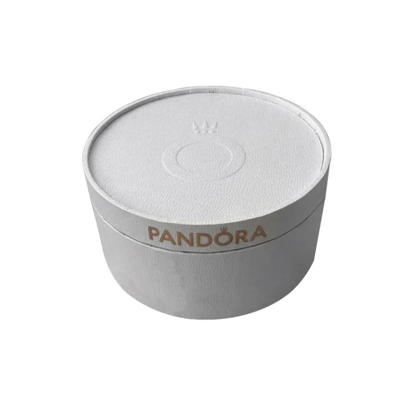 (image for) Pandora White Circle Faux Leather Travel Box - PG_003 - Product Image