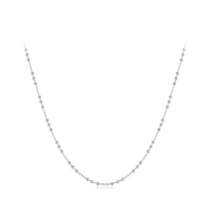 (image for) PANDORA Style Alternating Bead Platinum Plated Base Chain Necklace - BSN467