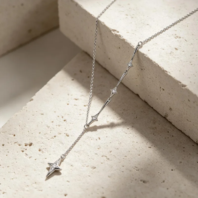 (image for) PANDORA Style Shooting Star Y-Shaped Pendant Necklace - SCN555 - View 3