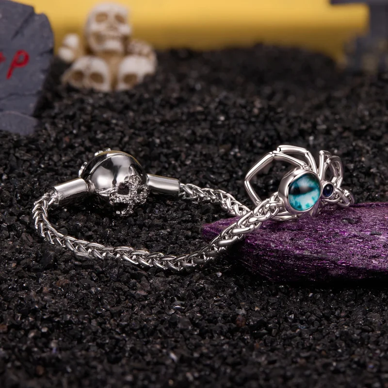 (image for) PANDORA Style Evil Eye Spider Shape Charm Bead - YIC295 - View 4