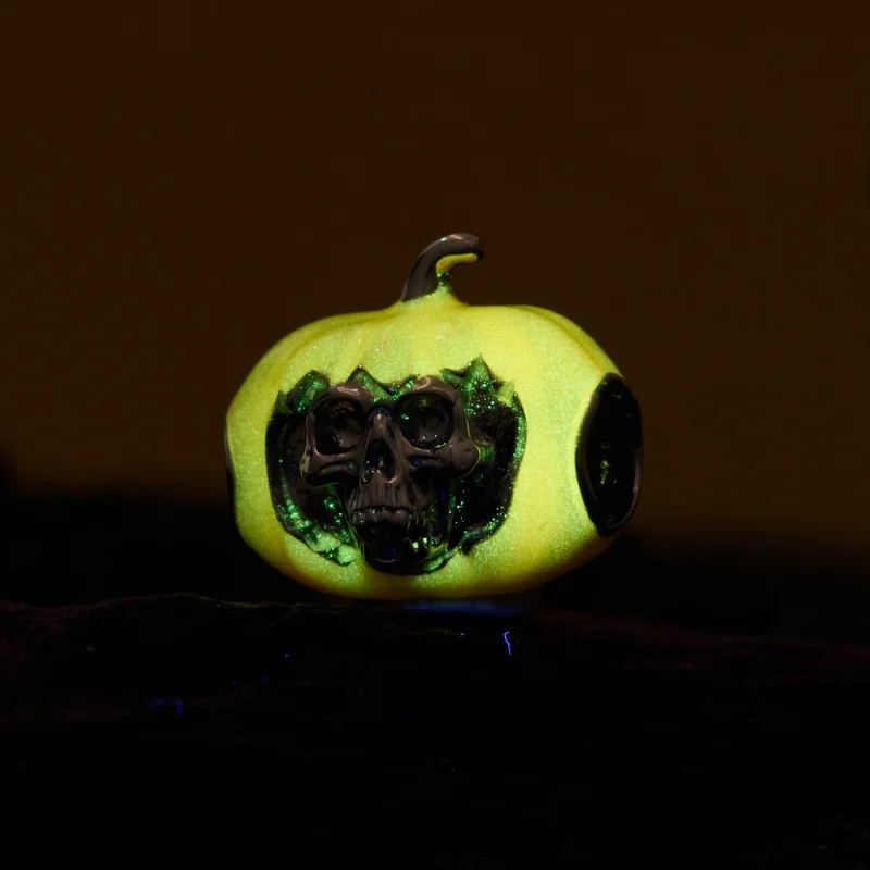 (image for) PANDORA Style Glow In The Dark Skull Pumpkin Charm - YIC296 - View 10