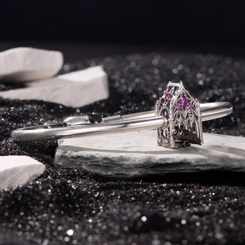 (image for) PANDORA Style Gothic Cathedral Crow Purple Zircon Charm - SCC3336 - View 4