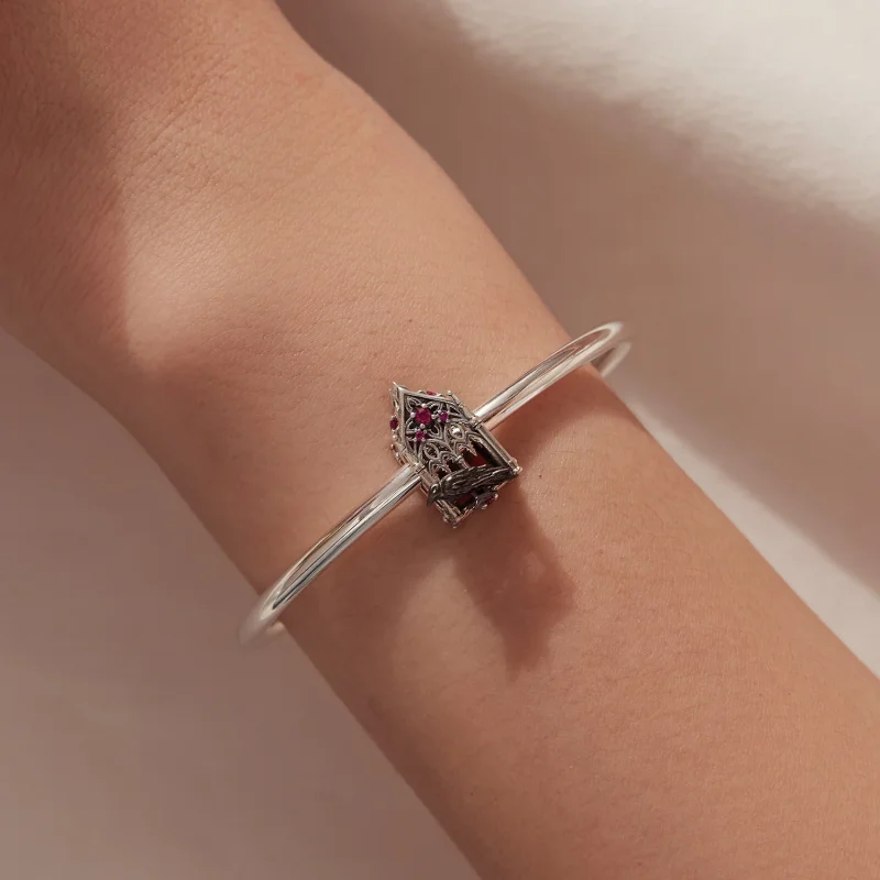 (image for) PANDORA Style Gothic Cathedral Crow Purple Zircon Charm - SCC3336 - View 8