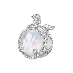 (image for) PANDORA Style Unicorn Mother of Pearl Bead Charm - SCC3341