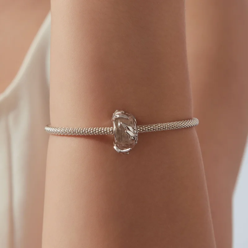 (image for) PANDORA Style Wing Detail Clear Murano Glass Charm - SCC3340 - View 6