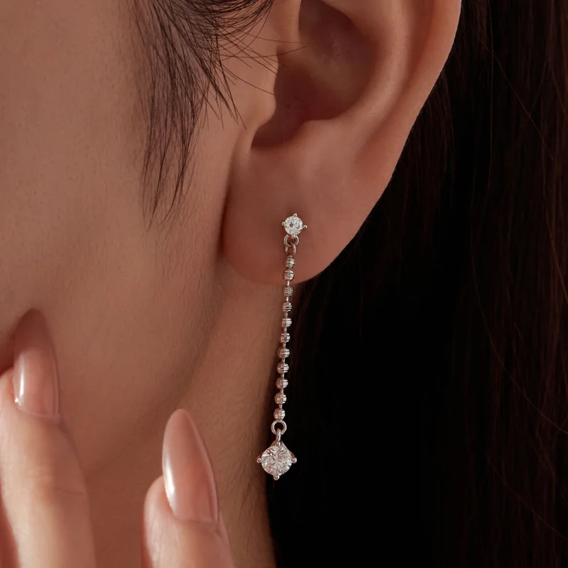 (image for) PANDORA Style Cubic Zirconia Tassel Drop Earrings - BSE1315 - View 5