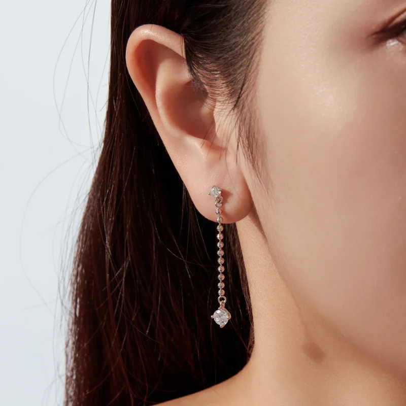 (image for) PANDORA Style Cubic Zirconia Tassel Drop Earrings - BSE1315 - View 7