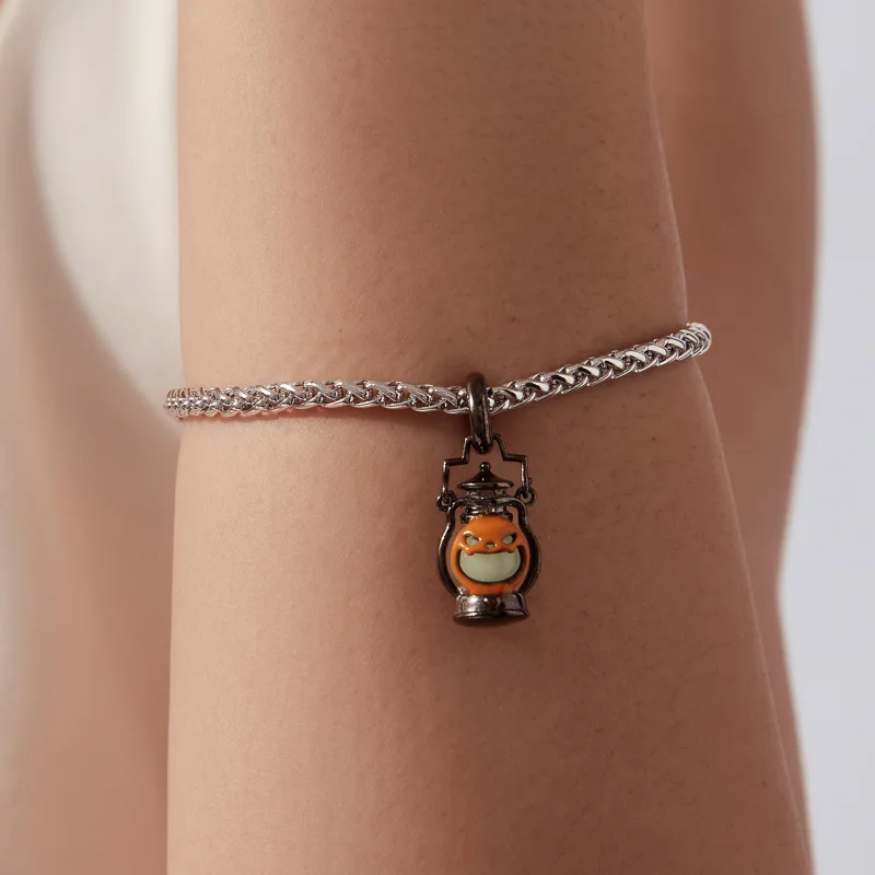 (image for) PANDORA Style Halloween Pumpkin Lantern Glow Dangle Charm - YIC297 - View 5