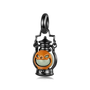 (image for) PANDORA Style Halloween Pumpkin Lantern Glow Dangle Charm - YIC297