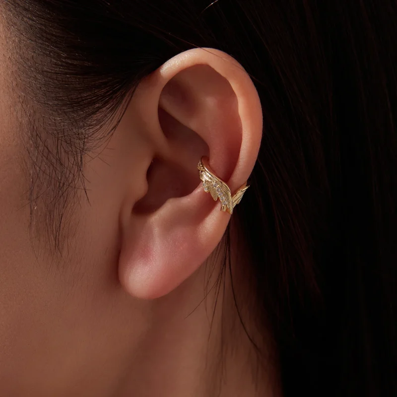 (image for) PANDORA Style Gold Plated Wing Open Ring With Cubic Zirconia - YIE435 - View 6
