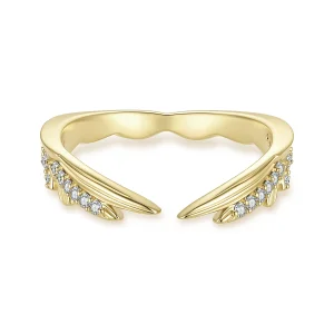 PANDORA Style Gold Tone Wing Open Ring With Clear Zirconia - YIR368-E (image for) PANDORA Style Gold Tone Wing Open Ring With Clear Zirconia - YIR368-E