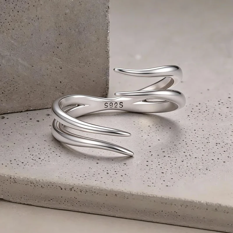 (image for) PANDORA Style S925 Silver Double Layer Open Ring - BSR781-E - View 3