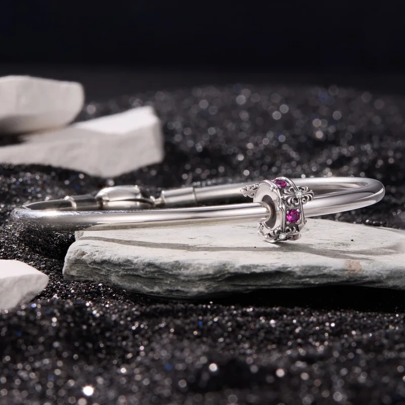 (image for) PANDORA Style Purple Zircon Cross Spacer Charm - SCC3337 - View 4