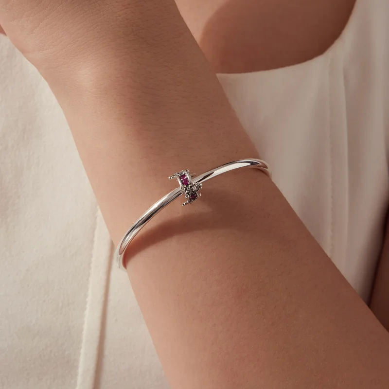 (image for) PANDORA Style Purple Zircon Cross Spacer Charm - SCC3337 - View 7
