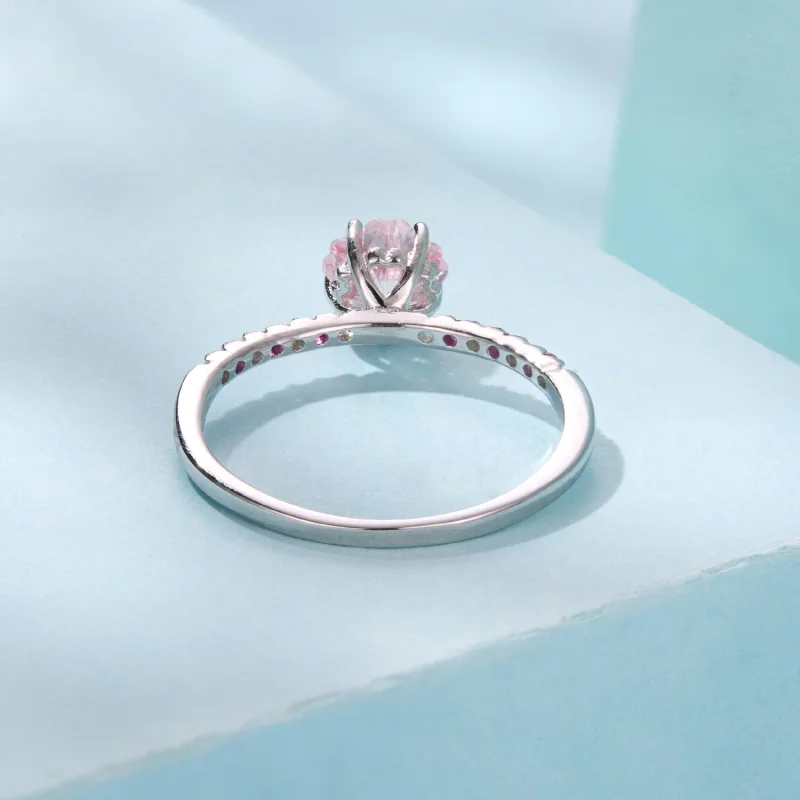 (image for) PANDORA Style Pink Cherry Blossom Cut Zircon Stackable Ring - SCR1213 - View 4