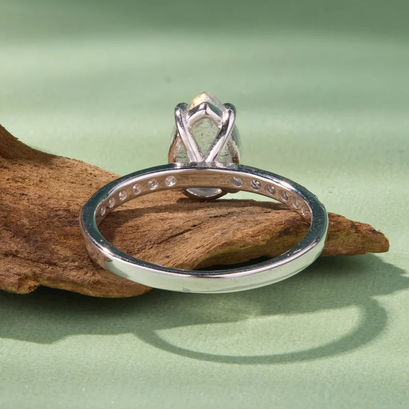 (image for) PANDORA Style Pear Cut Labradorite CZ Accent Statement Ring - BSR778 - View 4