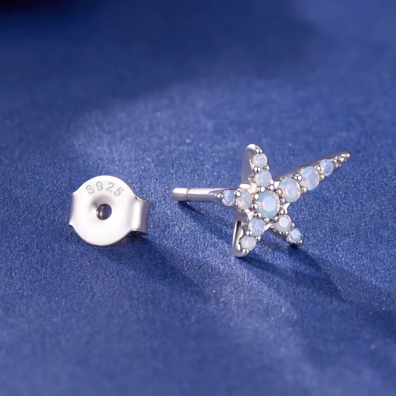 (image for) PANDORA Style Light Blue Opal Starfish Single Stud Earring - SCE2057 - View 2