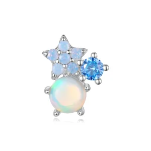 (image for) PANDORA Style Star Opal Blue Zircon Single Stud Earring - SCE2055