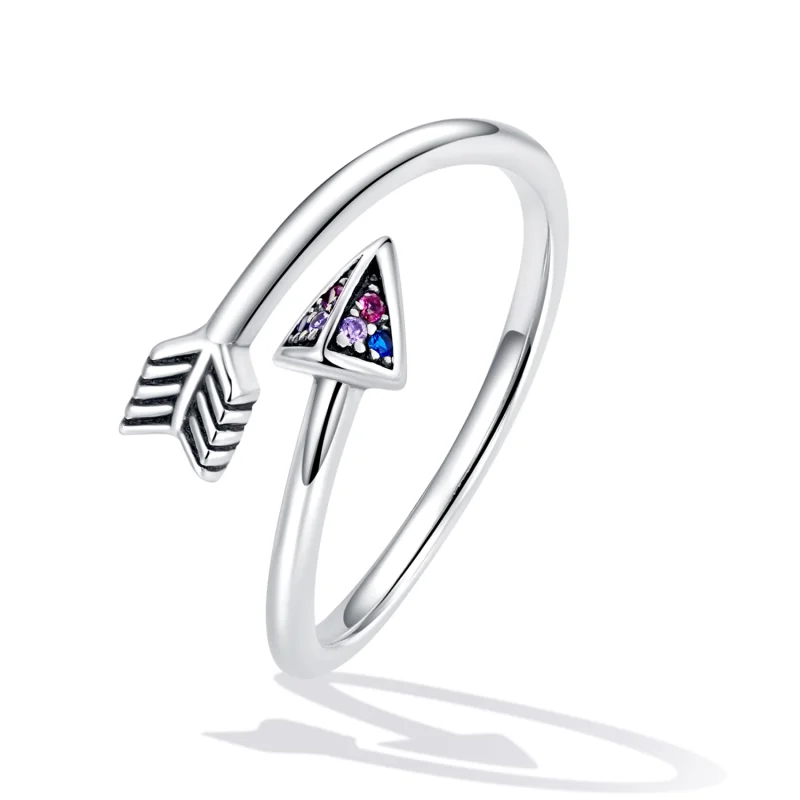 (image for) Pandora Style Arrow of Love Open Ring - SCR820 - View 2
