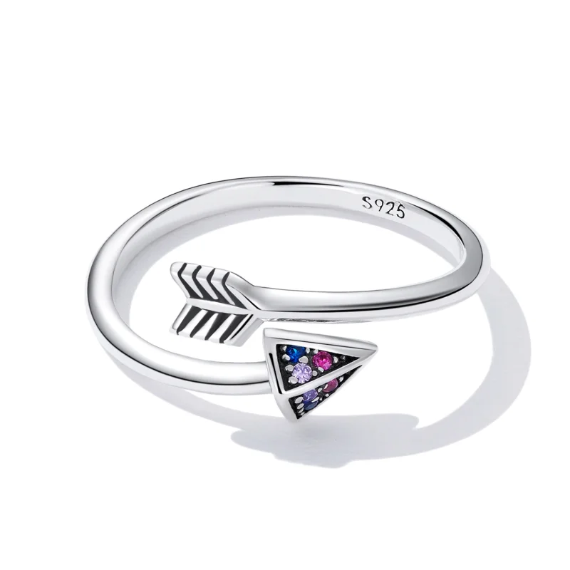 (image for) Pandora Style Arrow of Love Open Ring - SCR820 - View 3