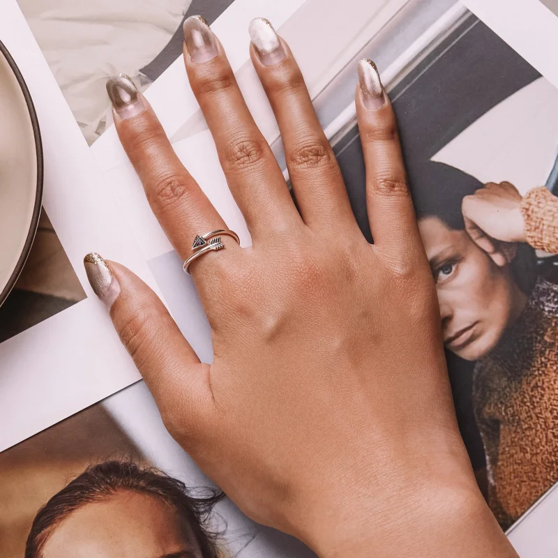 (image for) Pandora Style Arrow of Love Open Ring - SCR820 - View 6