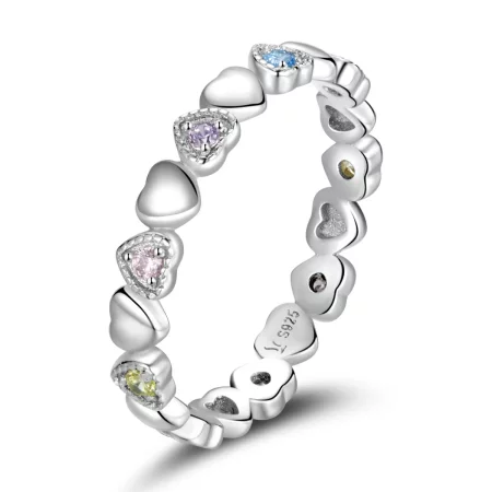 Pandora Style Band of Hearts Ring - SCR140