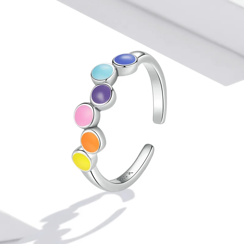 (image for) Pandora Style Beating Colors Open Ring - SCR760 - View 2