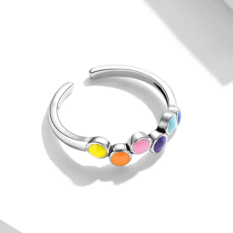 (image for) Pandora Style Beating Colors Open Ring - SCR760 - View 4
