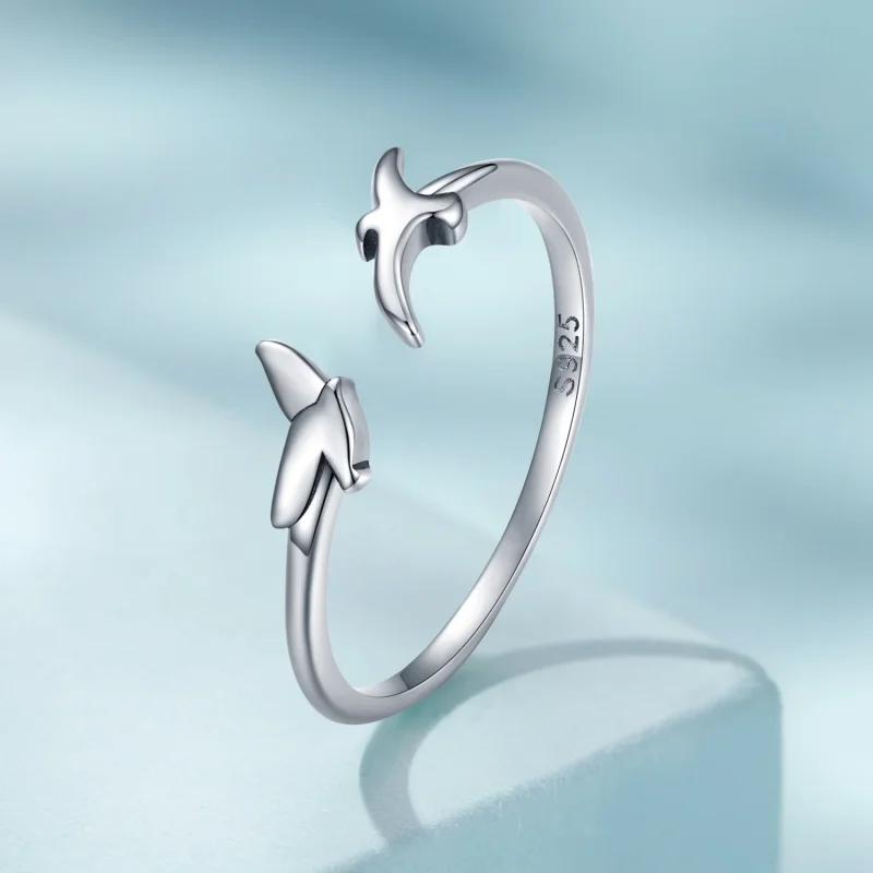 (image for) Pandora Style Bird Open Ring - SCR869 - View 2