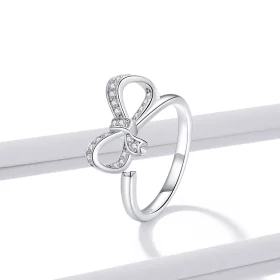 Pandora Style Bow Ribbon Open Ring - BSR158