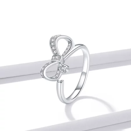Pandora Style Bow Ribbon Open Ring - BSR158