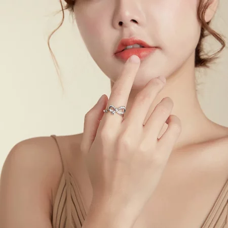 Pandora Style Bow Ribbon Open Ring - BSR158