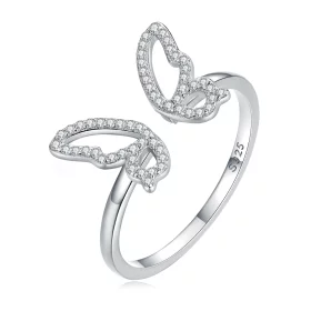 Pandora Style Butterfly Open Ring - BSR278 Pandora Style Butterfly Open Ring - BSR278