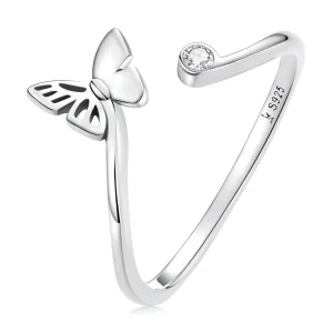 (image for) Pandora Style Butterfly Open Ring - SCR772