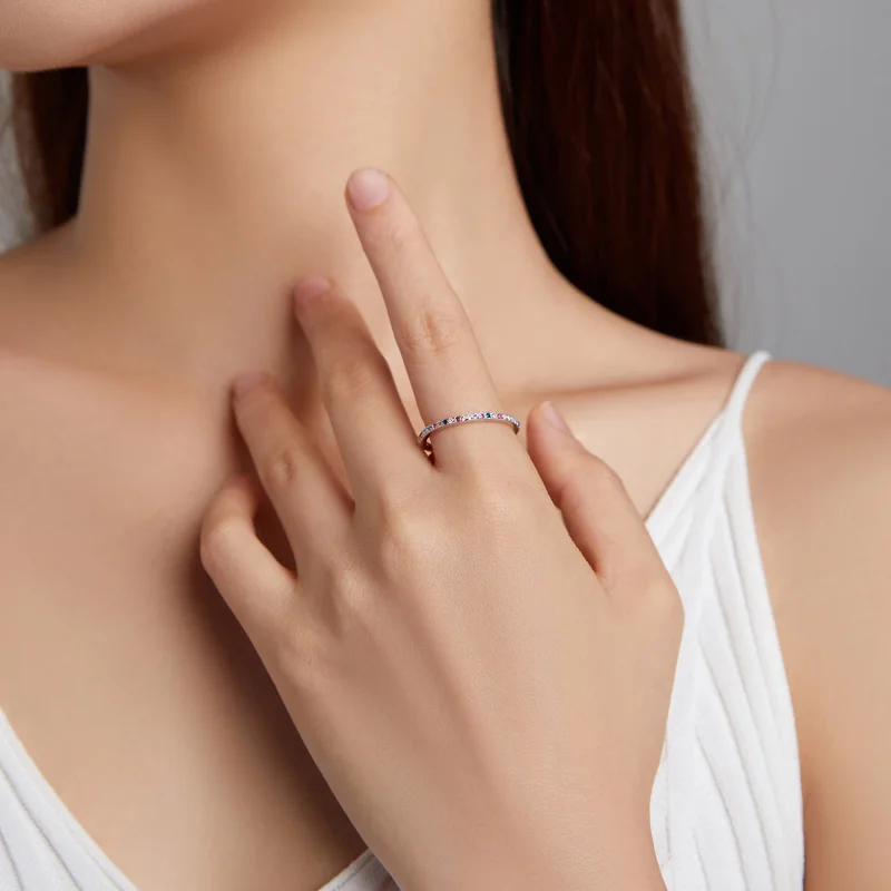 (image for) Pandora Style Color Halo Ring - SCR740-CF - View 2