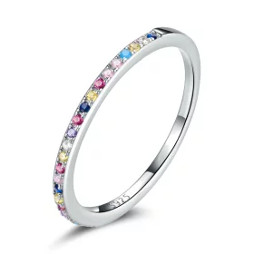 Pandora Style Color Halo Ring - SCR740-CF Pandora Style Color Halo Ring - SCR740-CF