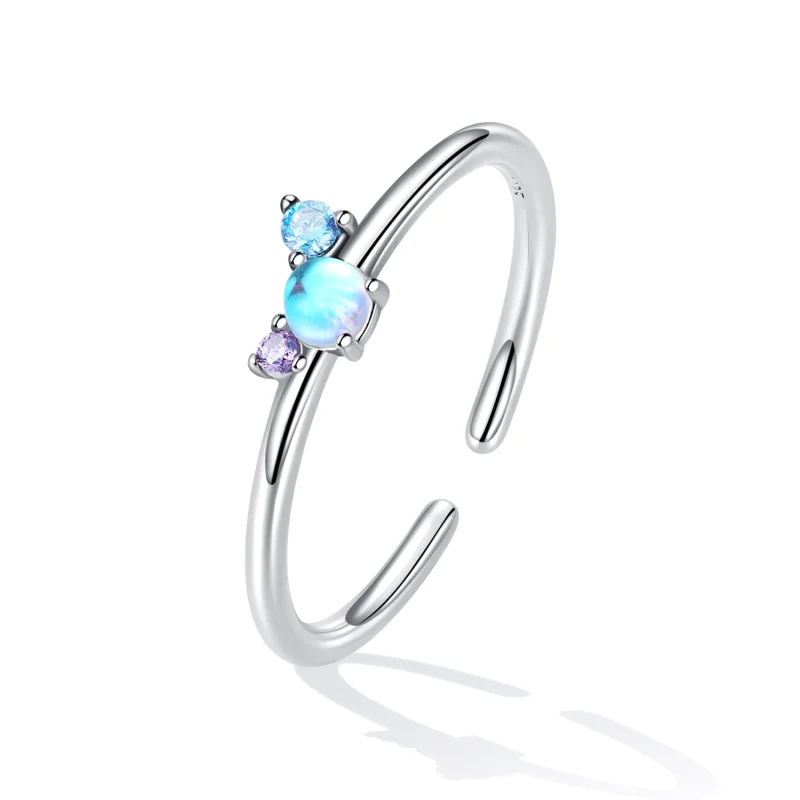 (image for) Pandora Style Colorful Moonstone Open Ring - SCR824 - View 2