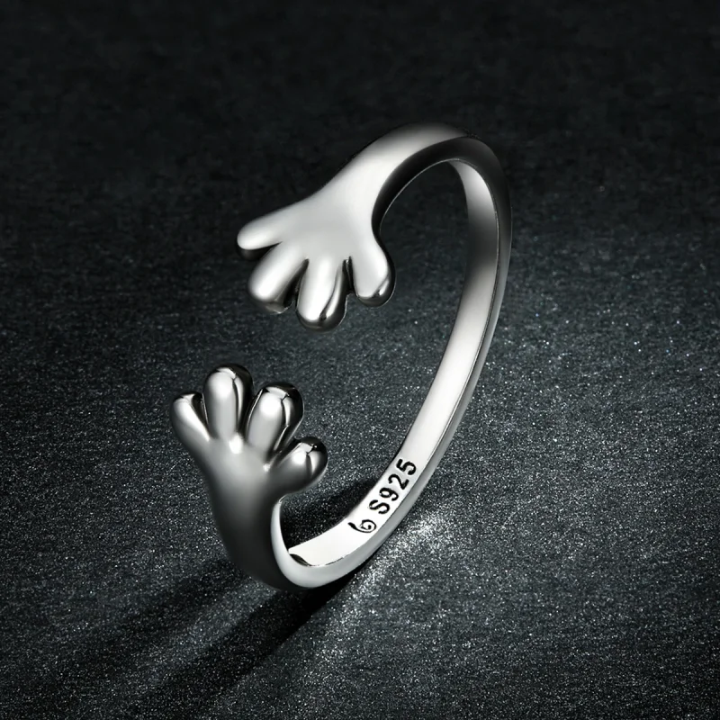 (image for) Pandora Style Cute Puppy Open Ring - BSR225 - View 5