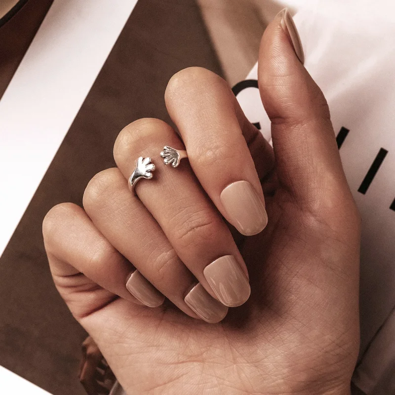 (image for) Pandora Style Cute Puppy Open Ring - BSR225 - View 6