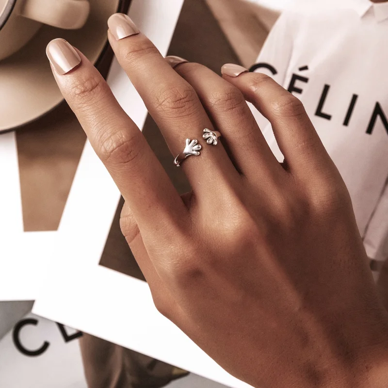 (image for) Pandora Style Cute Puppy Open Ring - BSR225 - View 7