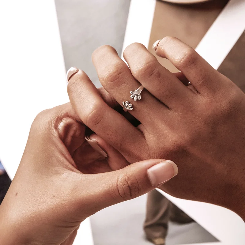 (image for) Pandora Style Cute Puppy Open Ring - BSR225 - View 8