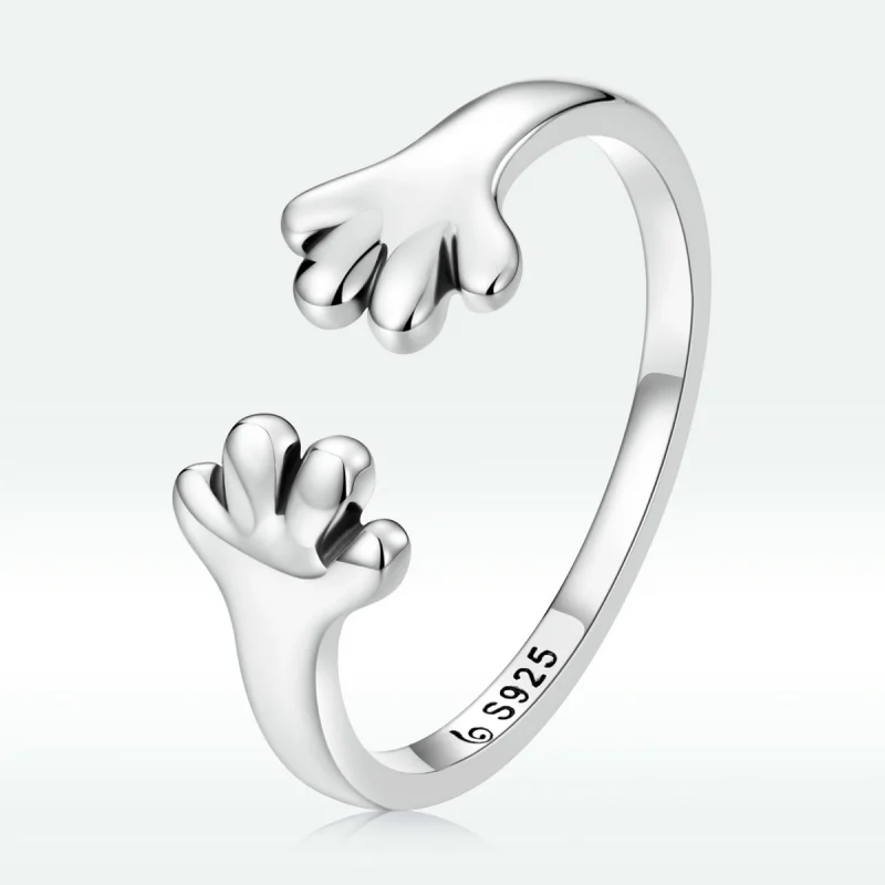 (image for) Pandora Style Cute Puppy Open Ring - BSR225 - Product Image