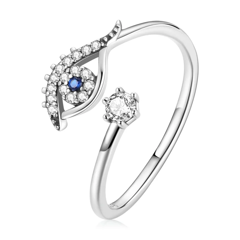 (image for) Pandora Style Devil Eye Open Ring - BSR215 - Product Image