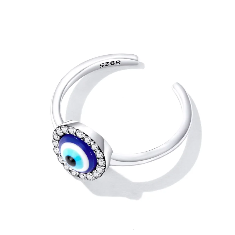 (image for) Pandora Style Devil Eye Open Ring - BSR254 - View 4
